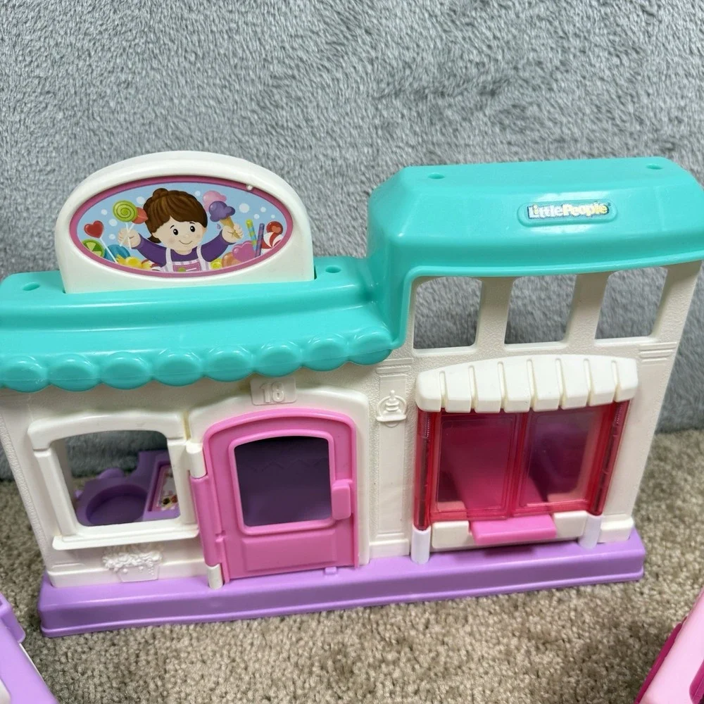 Fisher Price Little People Time For A Treat Ice Cream Shop Truck Vehicle Figures